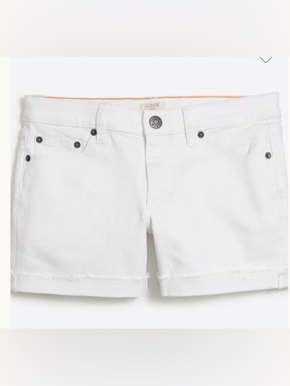 J. Crew White Denim Frayed Hem Shorts Size 30